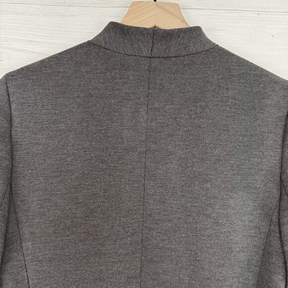 J.Crew Going Out Blazer Size 8 Tall Gray Open Front Stretch Knit Twill Office - Picture 10 of 16
